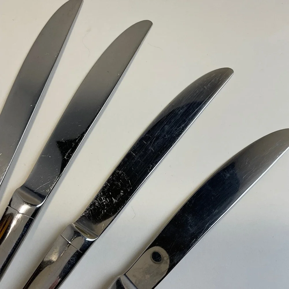Yamazaki Lerner Float Stainless Steel Dinner Knives Set of 4 Modernist Flatware
